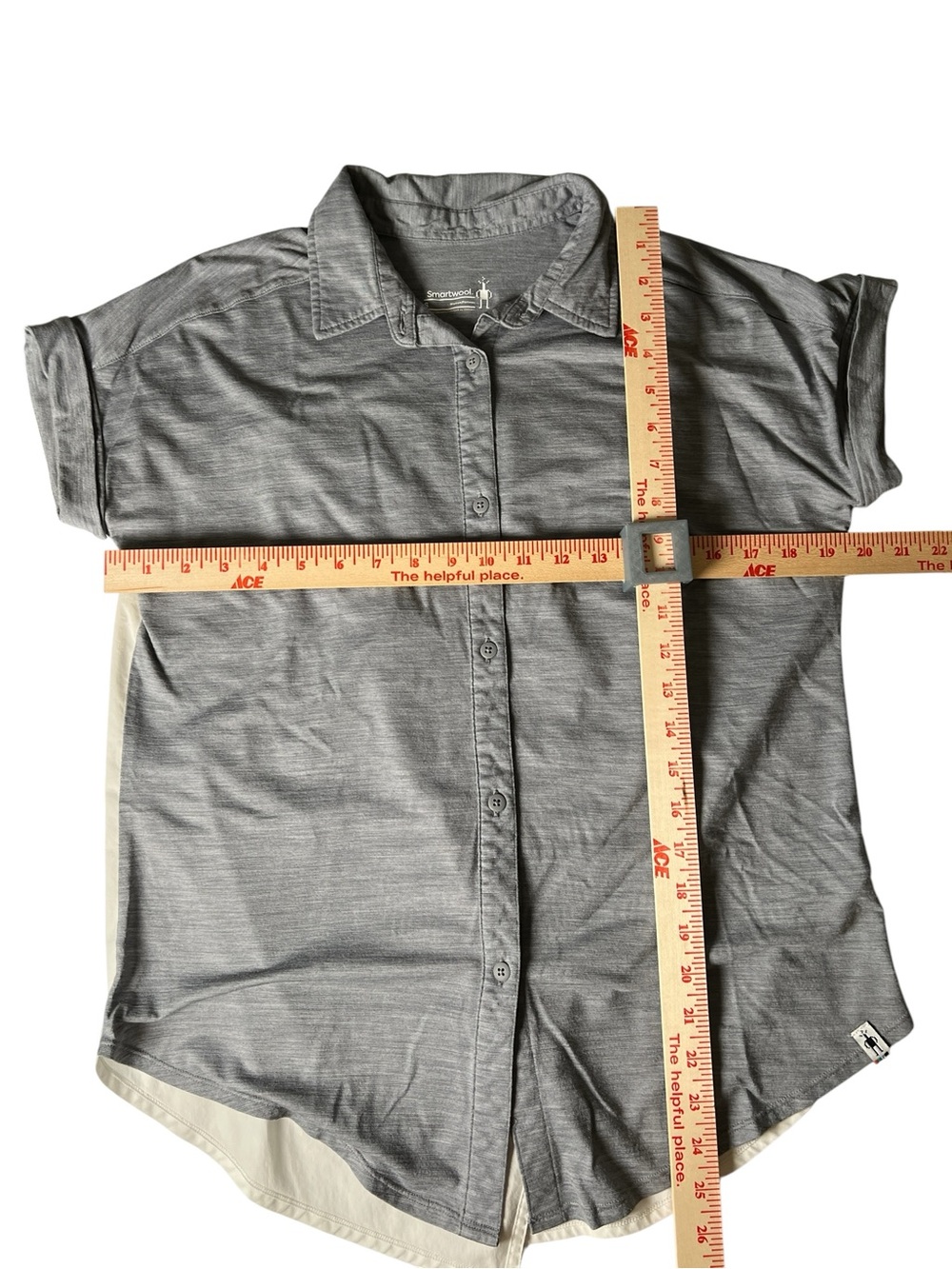 SmartWool Everyday Exploration Merino Blend Gray Short Sleeve Shirt Size Small - Picture 5 of 7